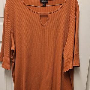 Links Co Orange Women's Knit Top.  Size XL.